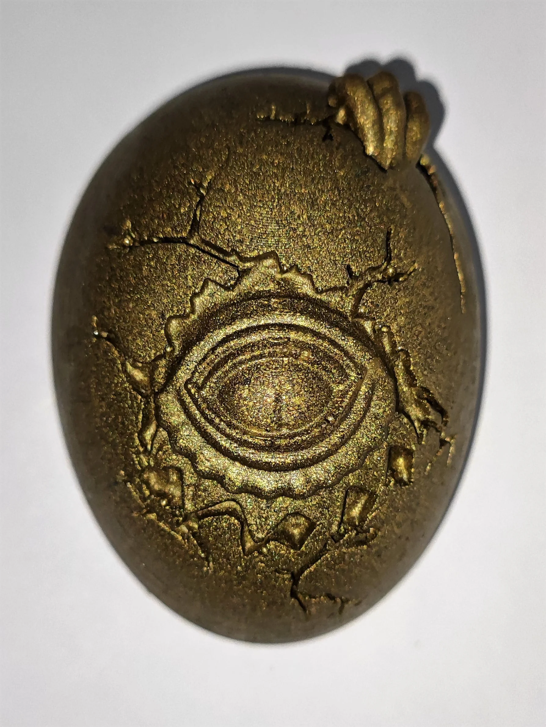 Magnet demi oeuf de dragon en résine époxy