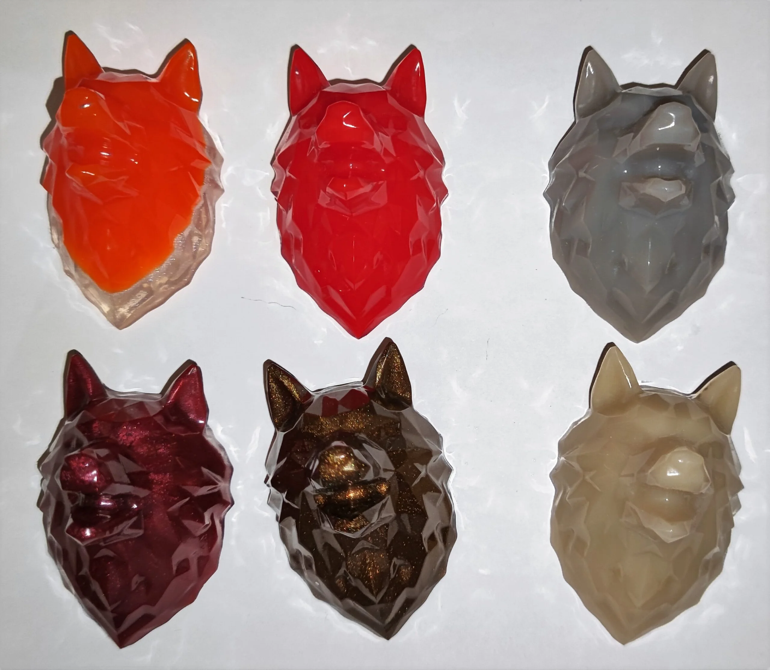 Magnet tête de loup résine époxy
