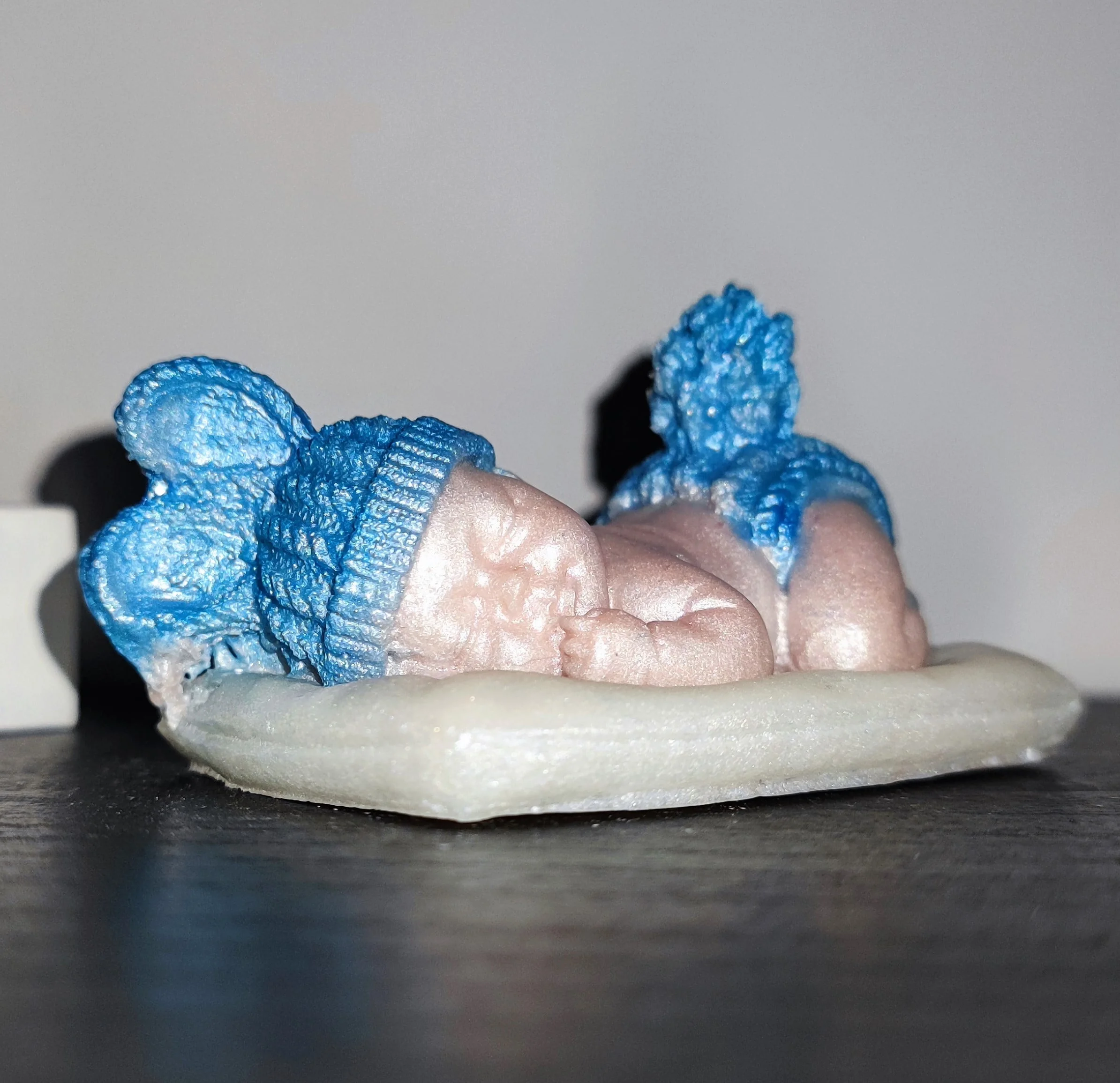 Bébé bleu résine époxy