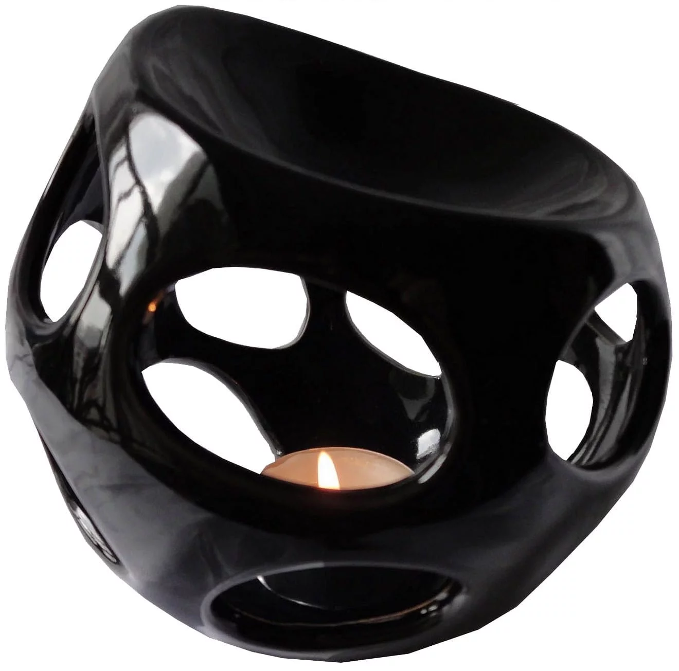 Brule parfum bruleur Spring céramique noir