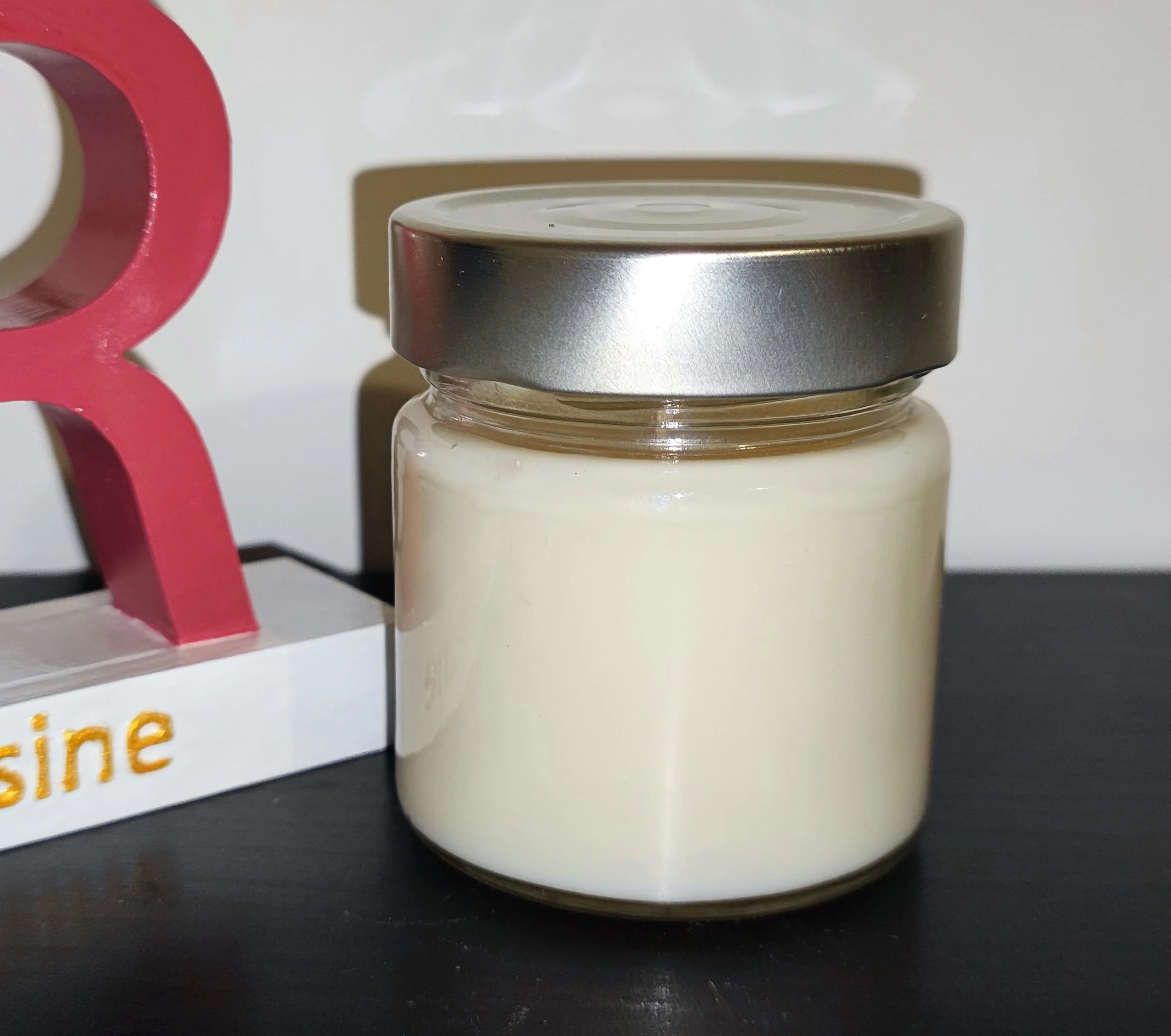 Bougie parfumée Pot de conservation couvercle gris