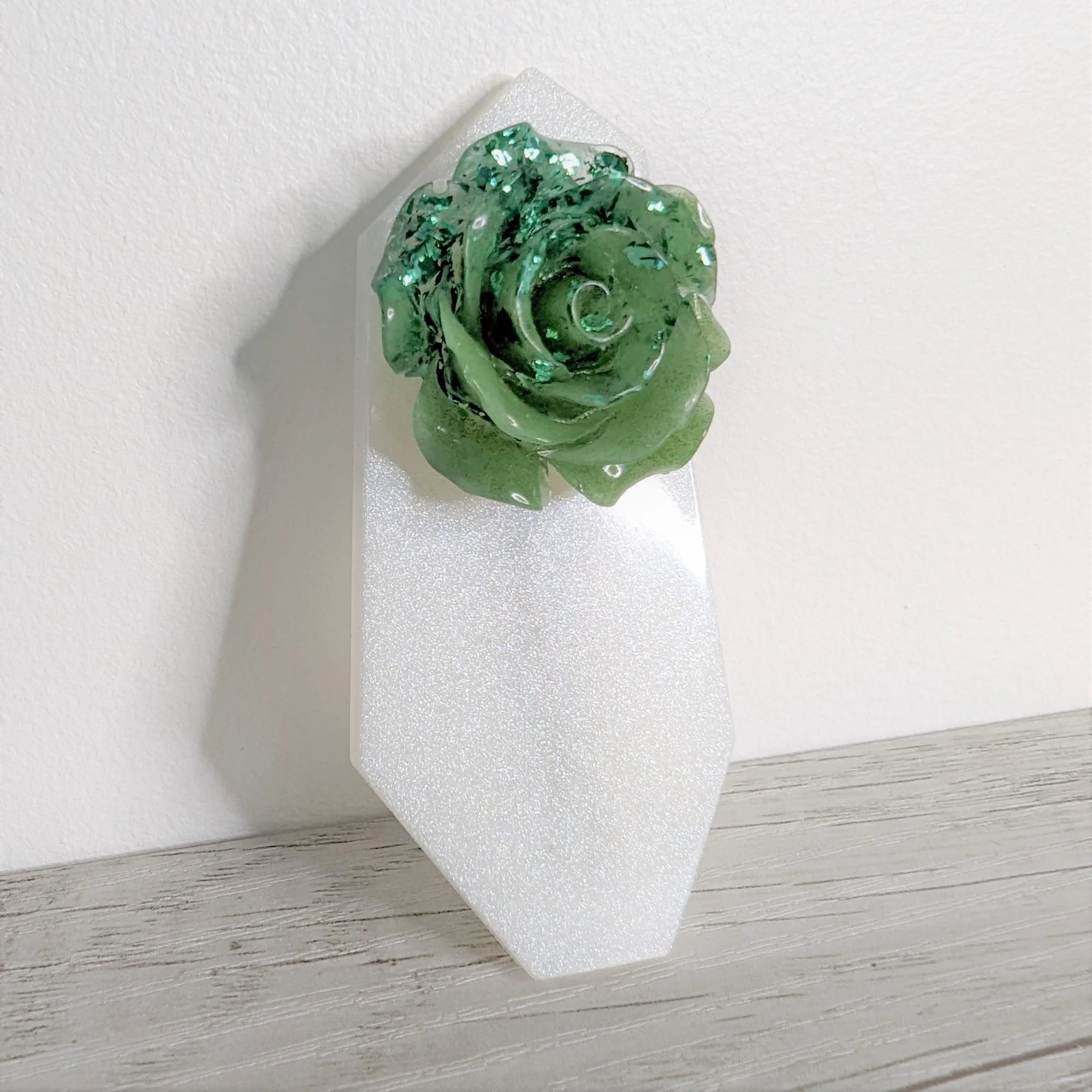 Barrette rose vert clair 2
