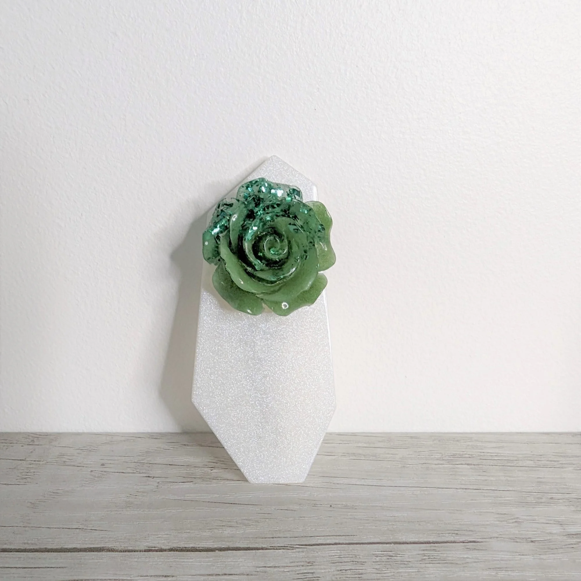 Barrette rose vert clair