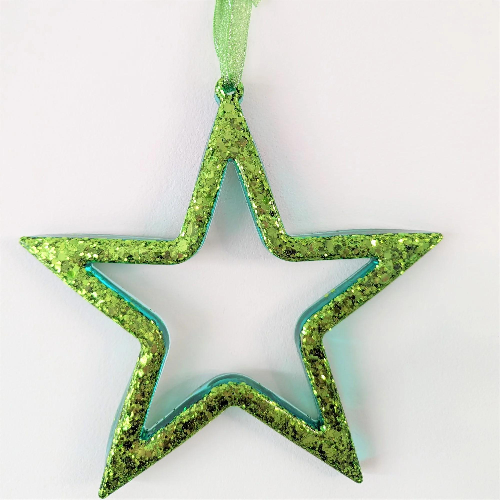 Etoile verte pailletée noel
